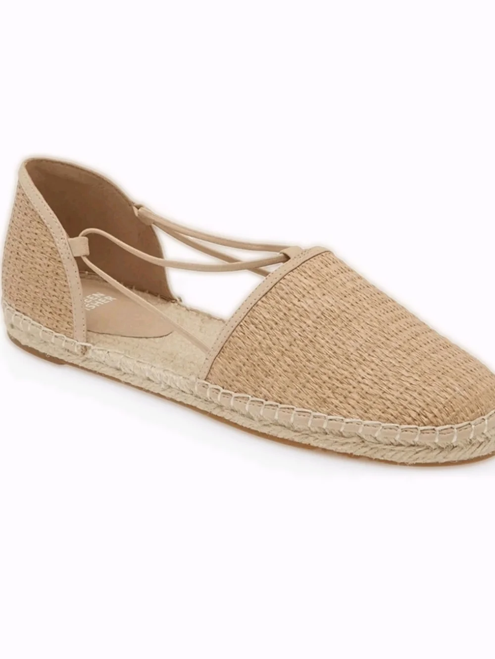 Eileen Fisher Espadrille Flat Natural Tan Straw Slip On NWOT 8 - Picture 2 of 12